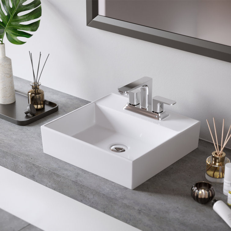Venda Chrome Dual Handle Centerset Bathroom Faucet with Drain Assembly