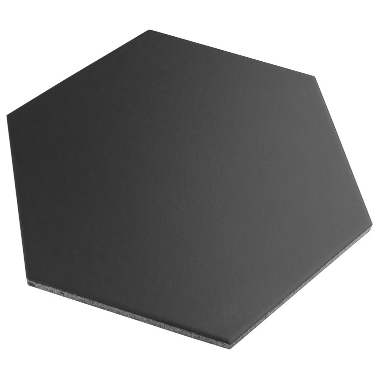 Matte Black Hexagon Porcelain Wall and Floor Tile