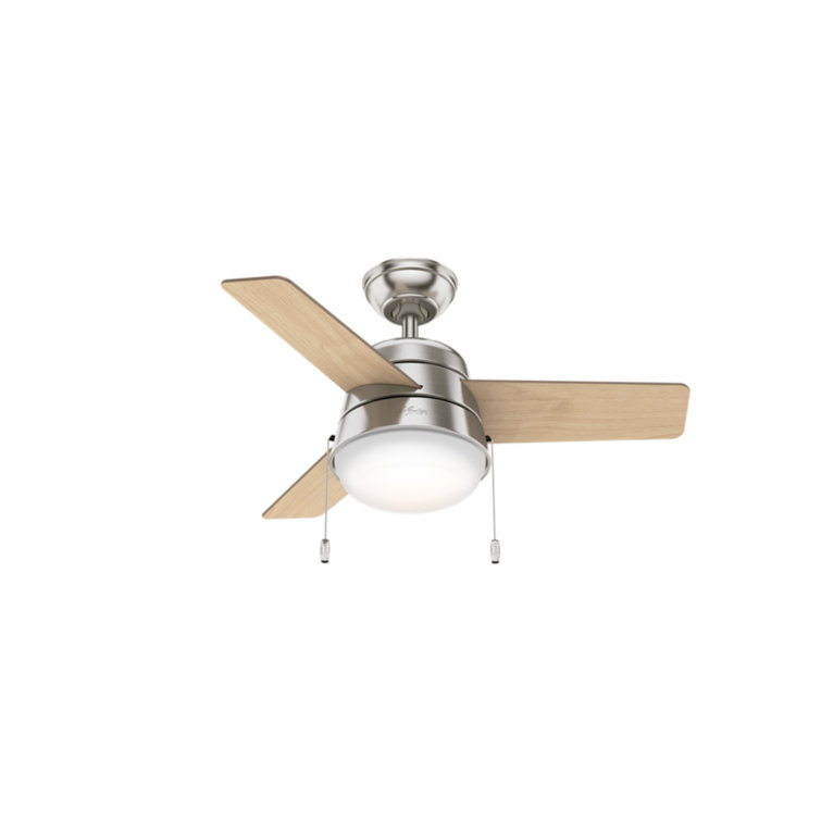 36'' Brushed Nickel Ceiling Fan with LED Light Kit