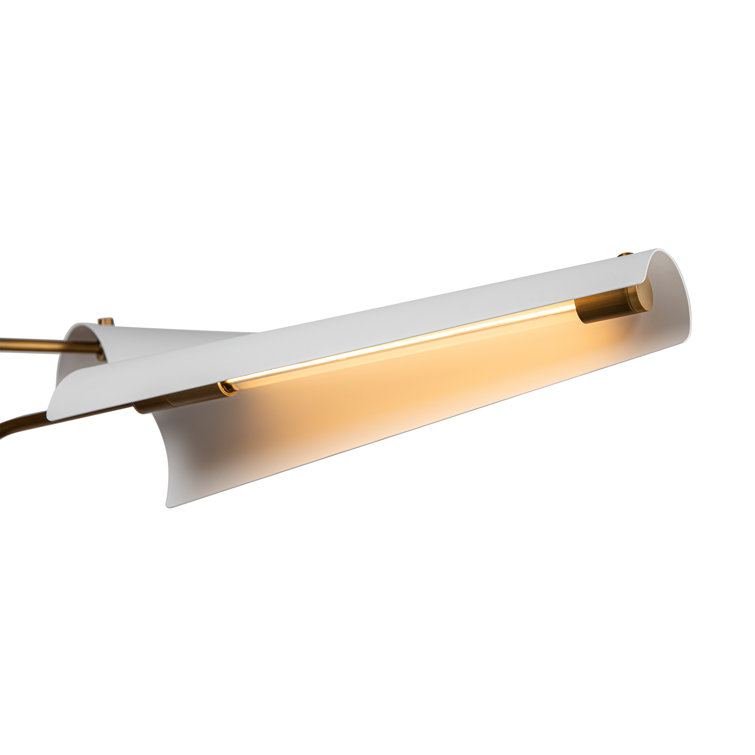 Osorio 46" Brass and Matte White LED Chandelier