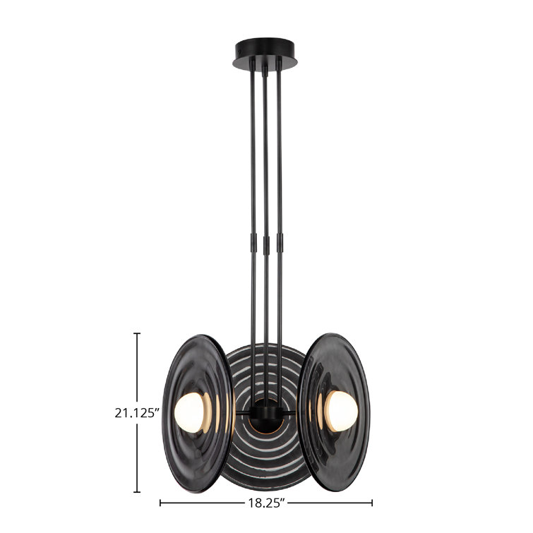 Urban Bronze and Glossy Opal LED Globe Pendant Light