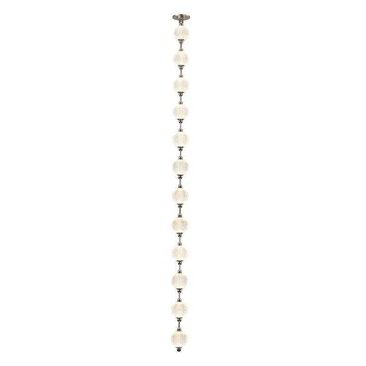 Marni Polished Nickel 12-Light LED Pendant