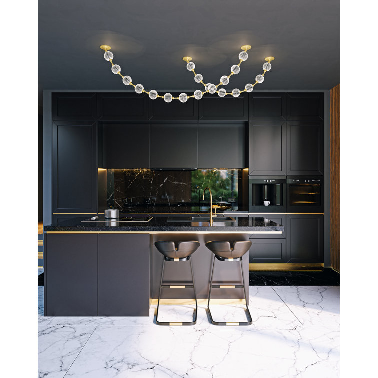 Marni Polished Nickel 8-Light LED Pendant