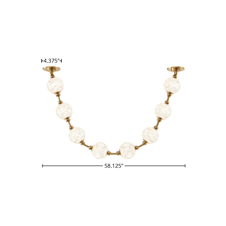 Marni 58" Natural Brass LED Pendant Light