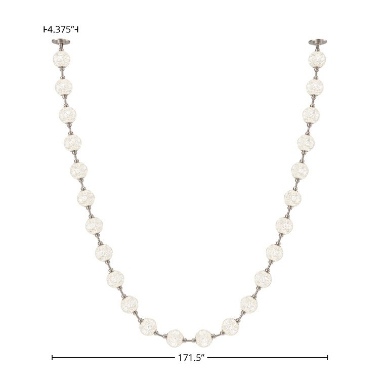 Marni Polished Nickel 20-Light LED Pendant