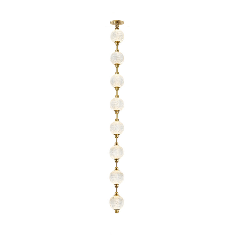 Marni 58" Natural Brass LED Pendant Light