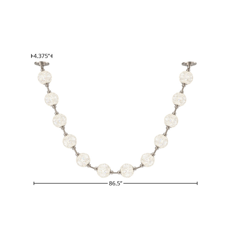 Marni Polished Nickel 12-Light LED Pendant