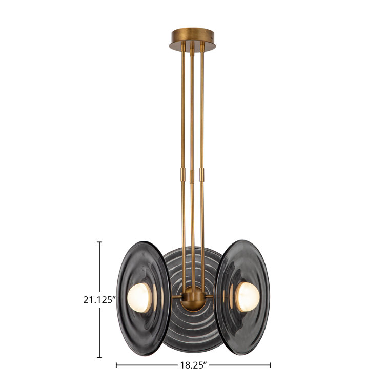 Vintage Brass and Glossy Opal Glass LED Pendant Light