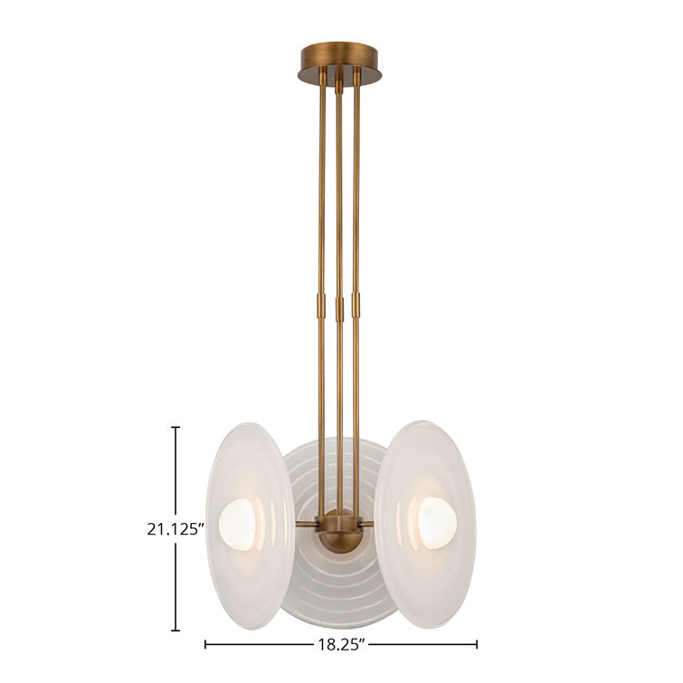 Vintage Brass and Glossy Opal Glass LED Pendant Light