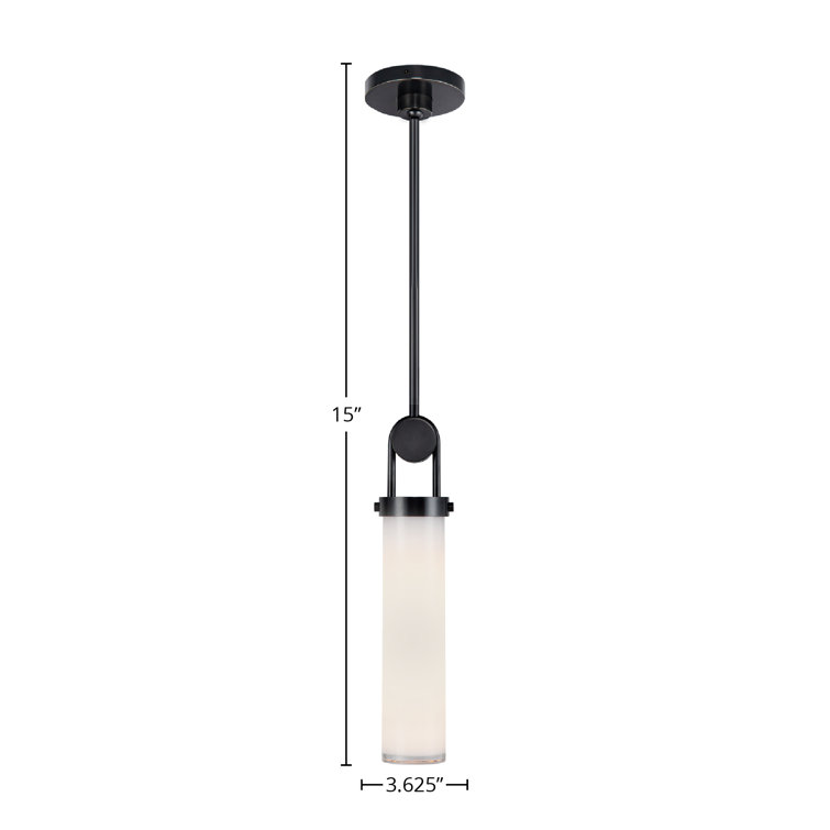 Wynwood Urban Bronze and Glossy Opal Mini Pendant Light