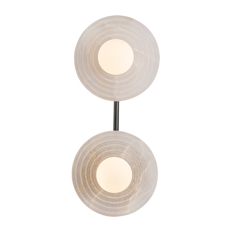 Urban Bronze Alabaster Dimmable 2-Light Vanity Fixture