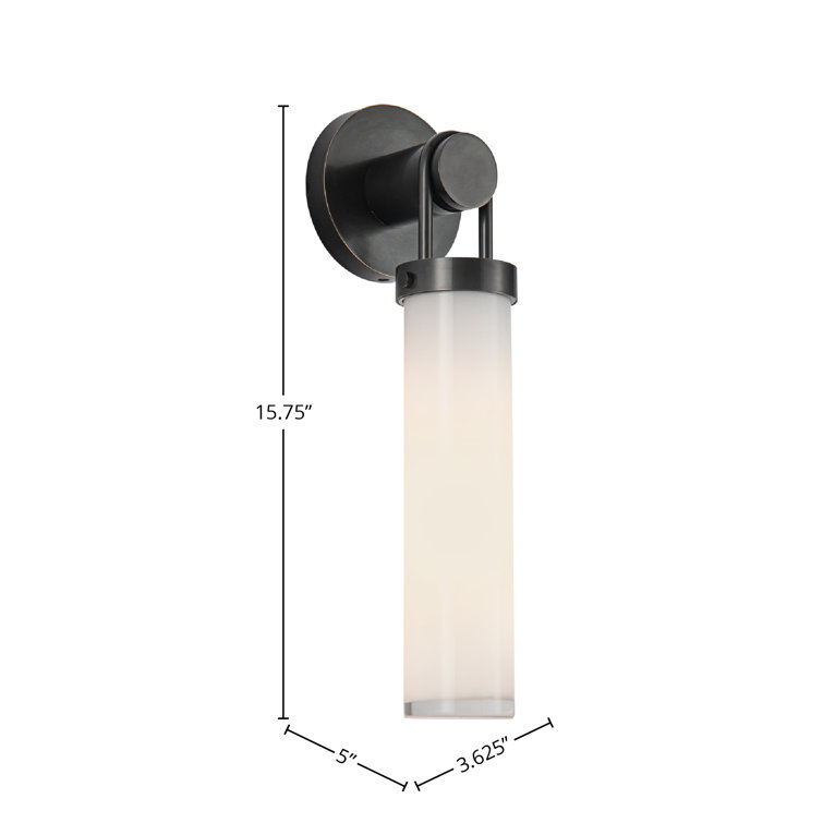 Urban Bronze Opal Glass Wall Sconce Light