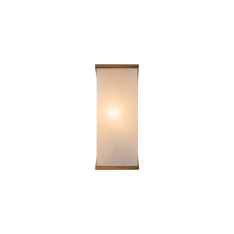 Abbott Vintage Brass and Alabaster Wall Sconce