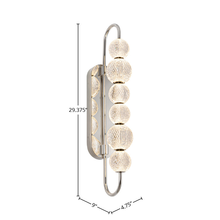 Marni Polished Nickel 6-Light Dimmable Vanity Light