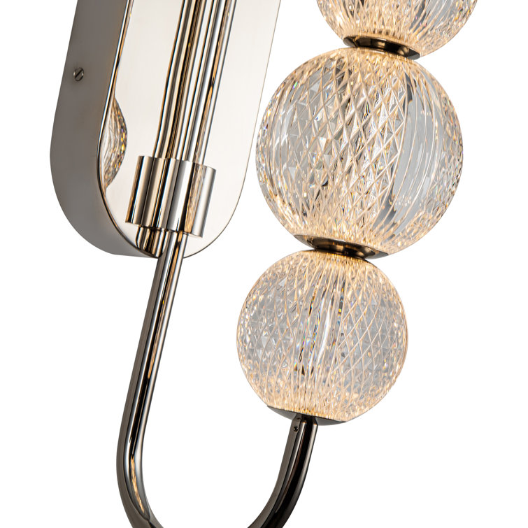 Marni Polished Nickel 6-Light Dimmable Vanity Light