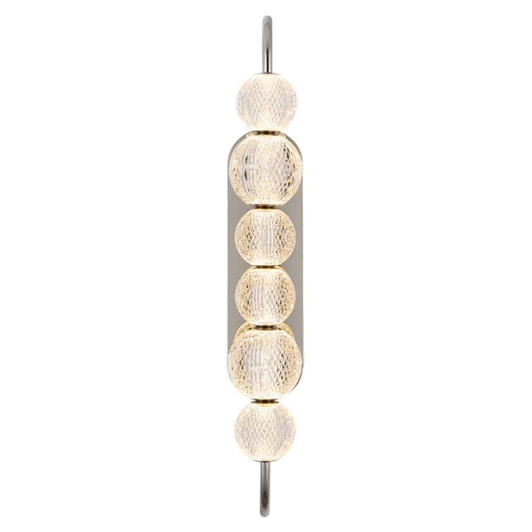 Marni Polished Nickel 6-Light Dimmable Vanity Light