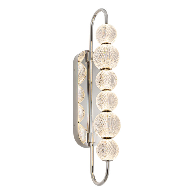 Marni Polished Nickel 6-Light Dimmable Vanity Light