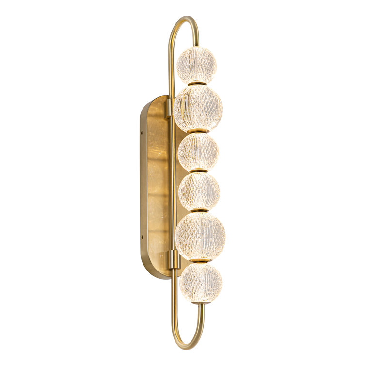 Marni Natural Brass Dimmable 6-Light Vanity Light