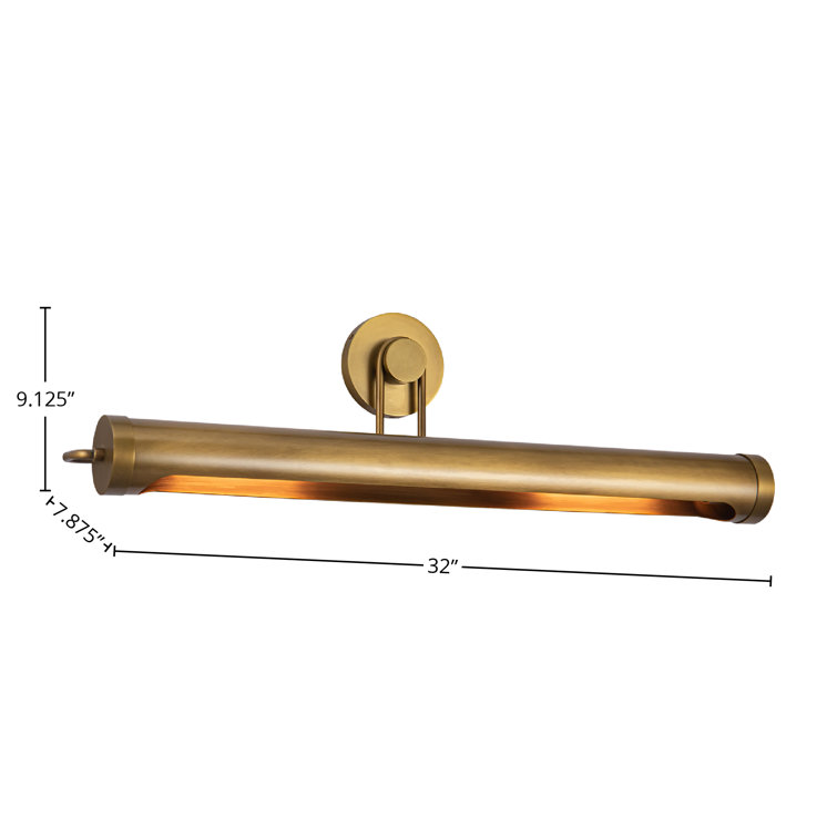 Vintage Brass Industrial Dimmable Electric Wall Light