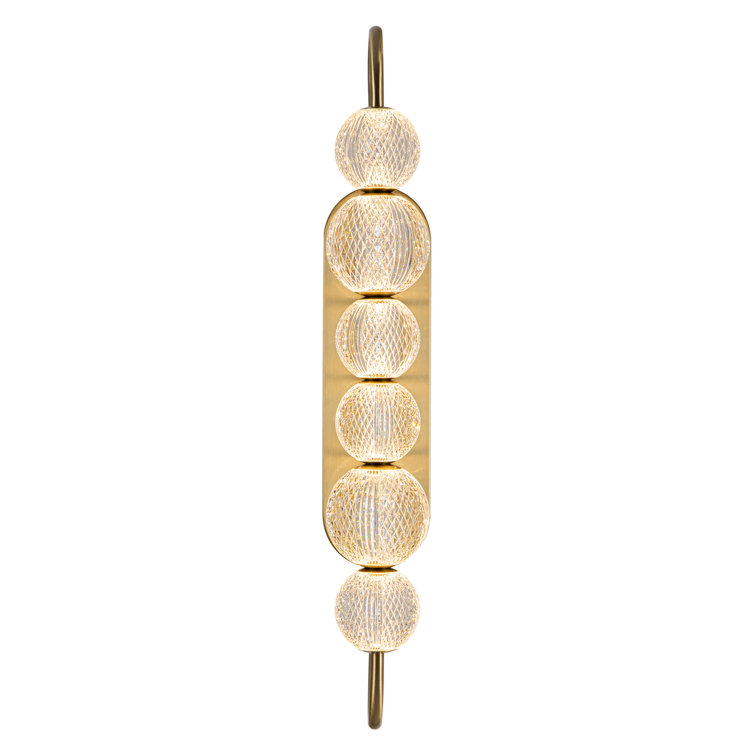 Marni Natural Brass Dimmable 6-Light Vanity Light
