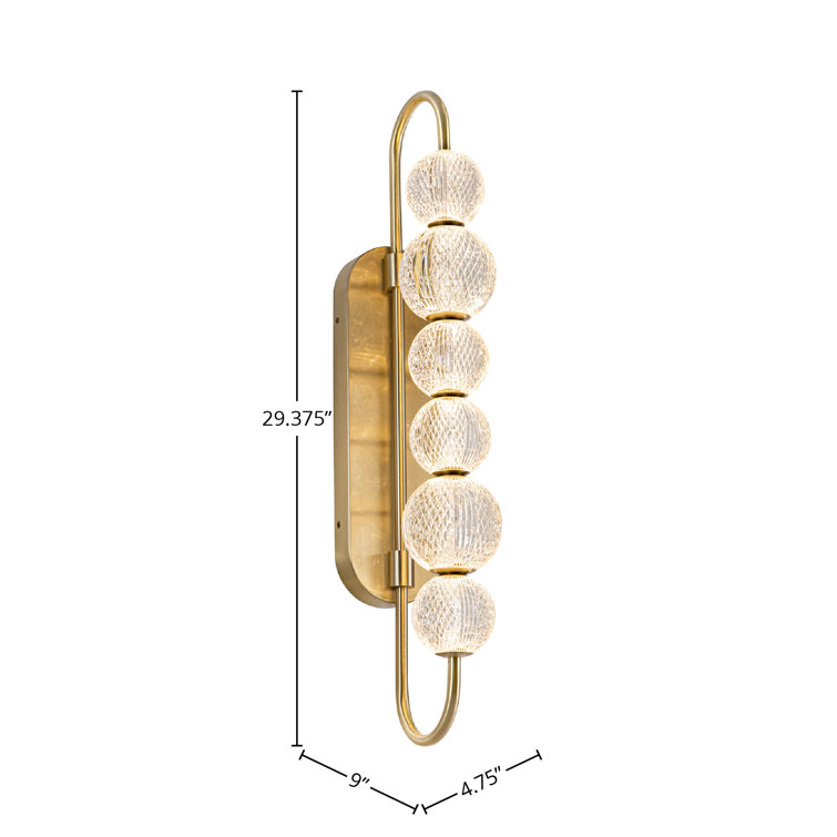 Marni Natural Brass Dimmable 6-Light Vanity Light