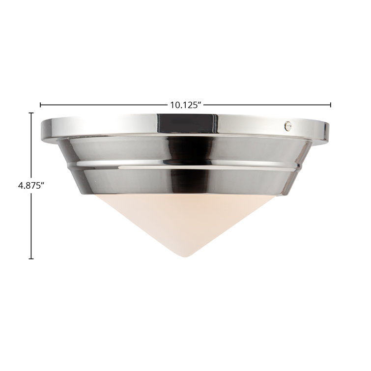 Willard Polished Nickel and Opal Glass Flush Mount Light