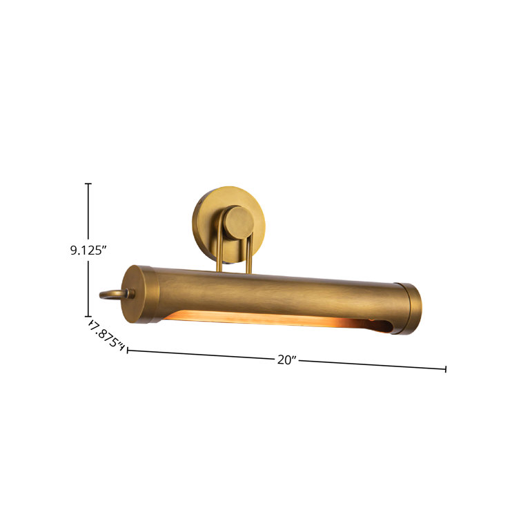 Vintage Brass Industrial Dimmable Electric Wall Light