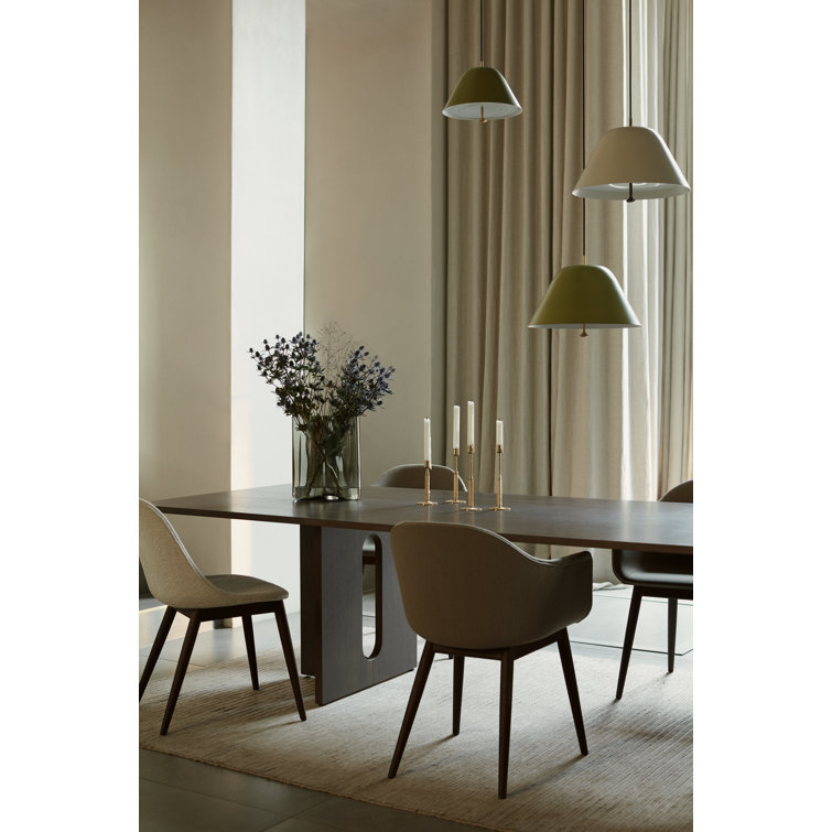 Black and Brass Glass LED Cone Pendant Light