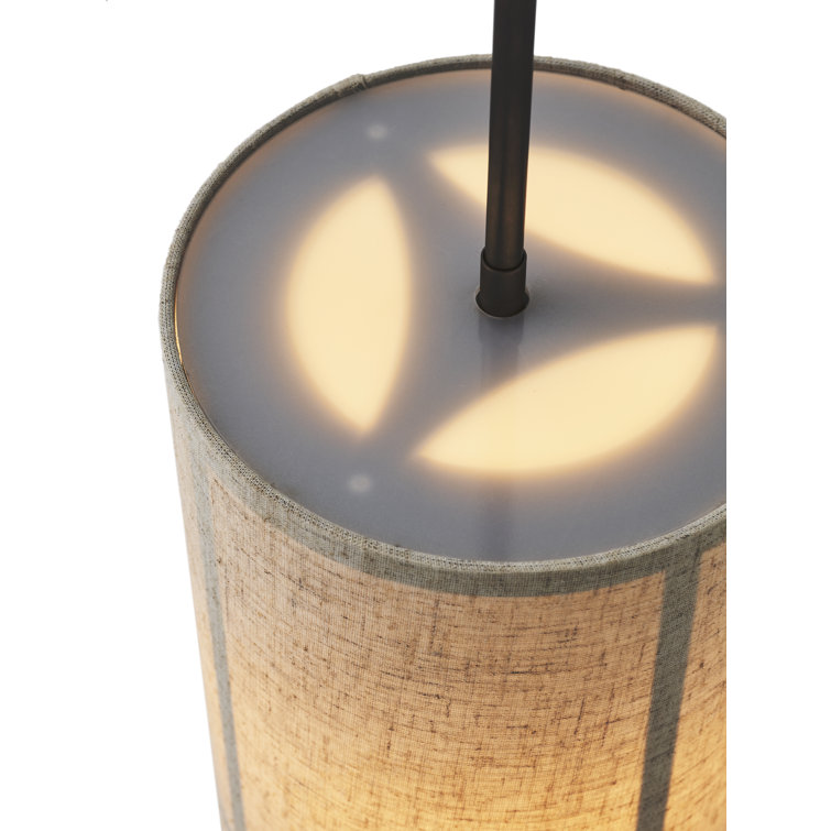 Hashira 23.6" Black and Bronzed Brass Single Cylinder Pendant