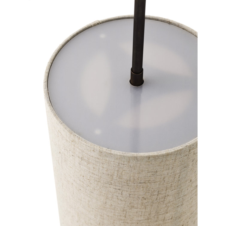 Hashira 23.6" Black and Bronzed Brass Single Cylinder Pendant