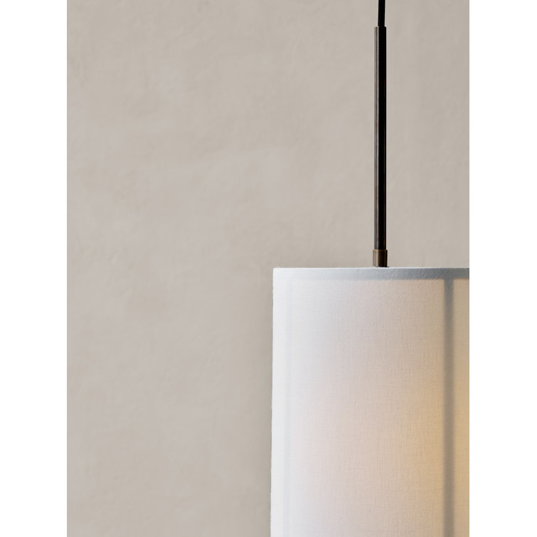 Hashira 23.6" Black and Bronzed Brass Single Cylinder Pendant