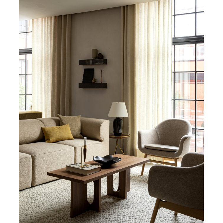 Dakar Antilop Genuine Leather & Walnut Swivel Armchair
