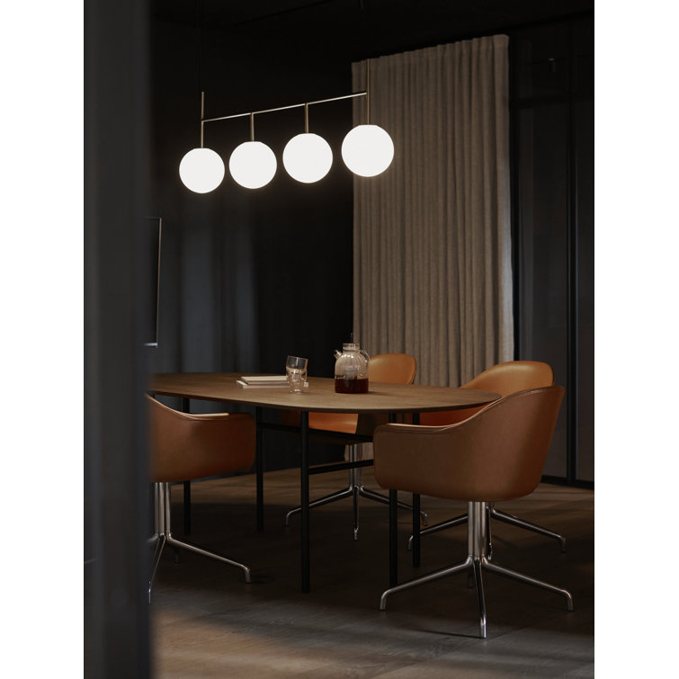 Cognac Leather and Aluminum Task Chair