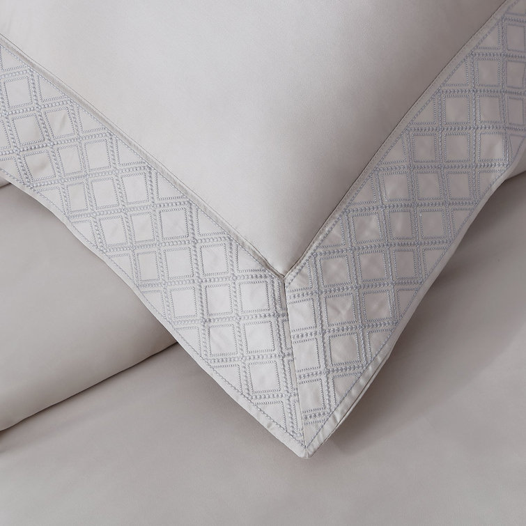 Hira Charcoal Cotton Full/Queen Duvet Cover Set
