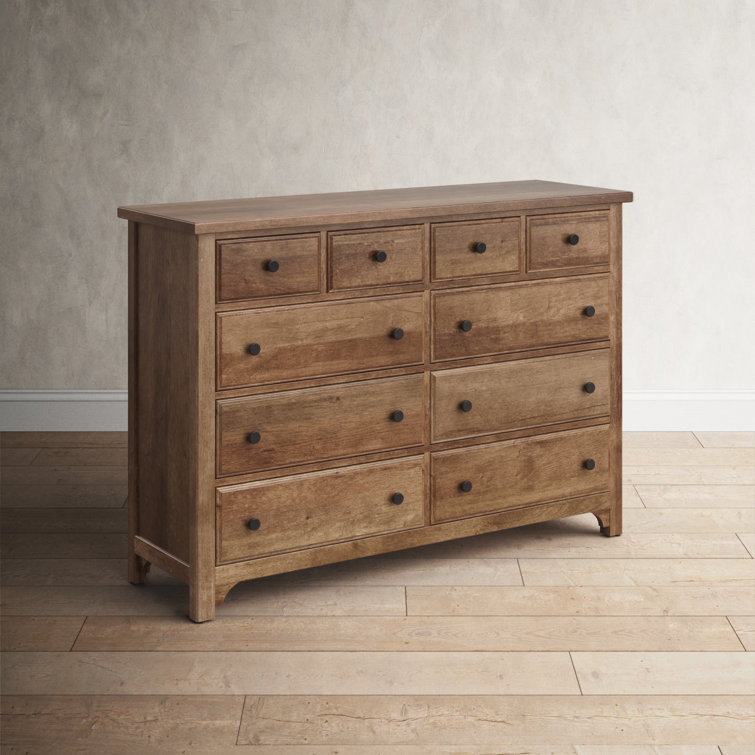 Natural Maple Farmhouse Double Dresser with Dovetail Drawers