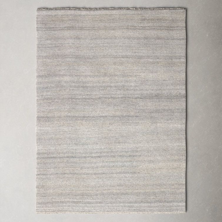 Vapor Gray Hand-Knotted Wool 10' x 14' Transitional Area Rug