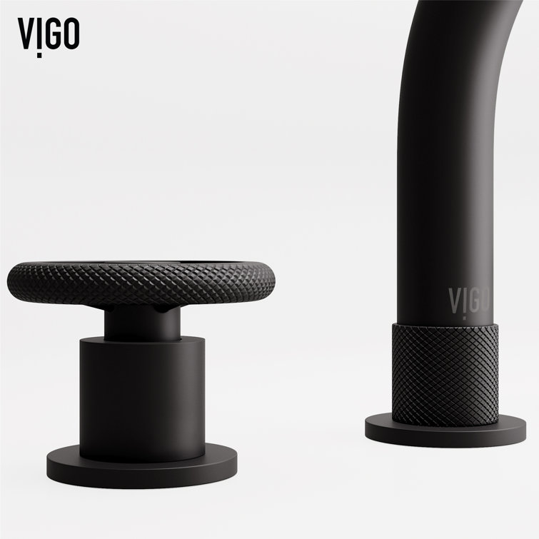 Matte Black Metal Transitional Widespread Bathroom Faucet