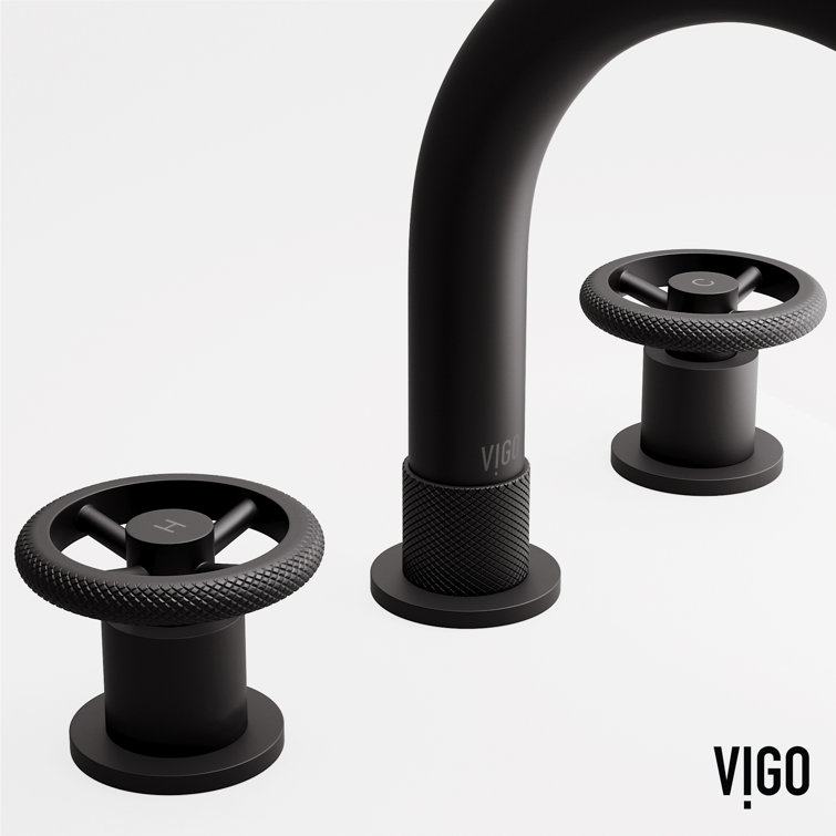Matte Black Metal Transitional Widespread Bathroom Faucet