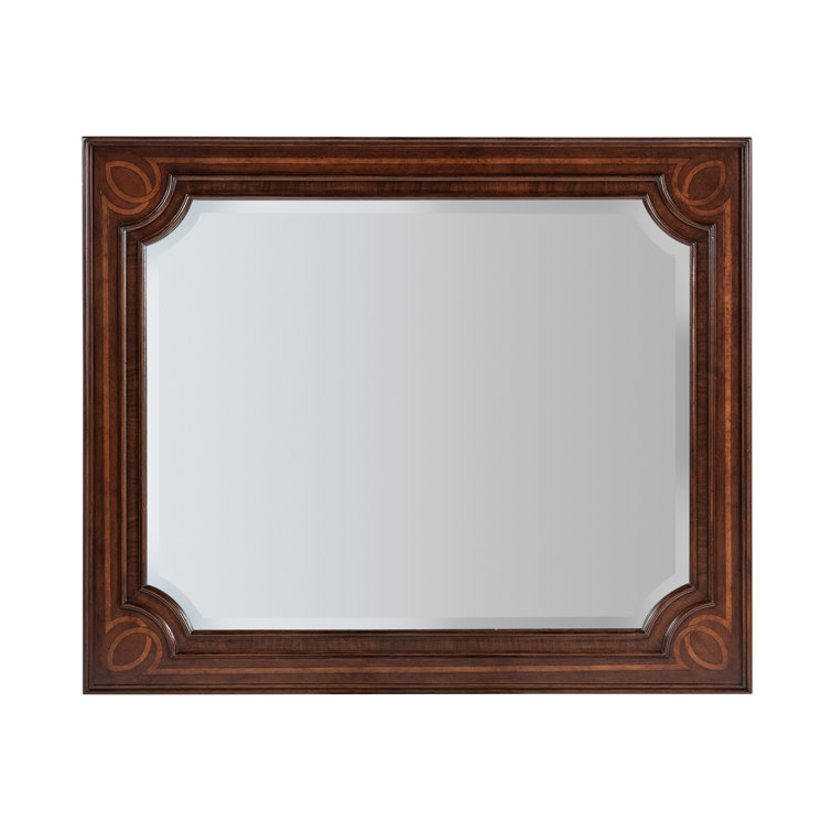 Charleston Brown Rectangular Wood Wall Mirror
