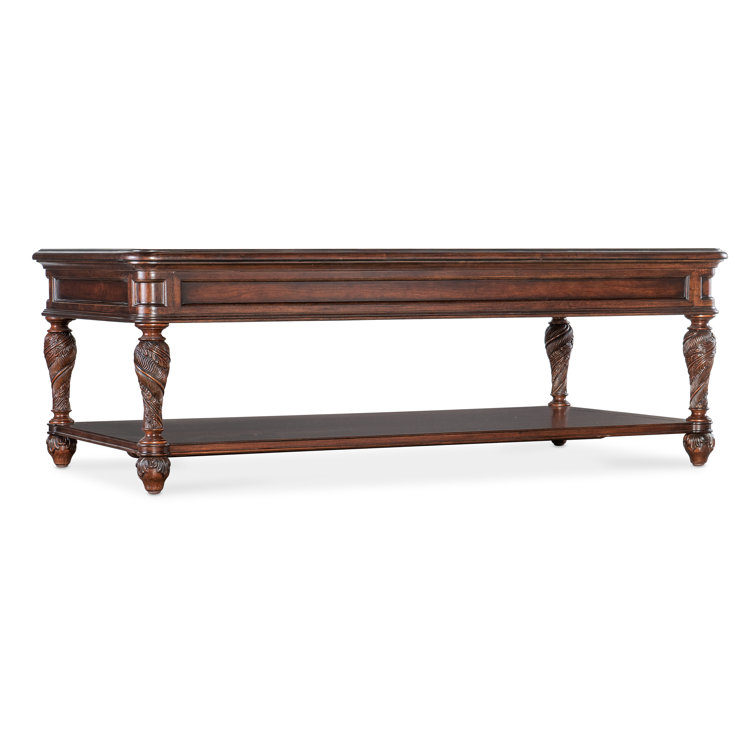 Charleston Brown Rectangular Wood Coffee Table with Storage