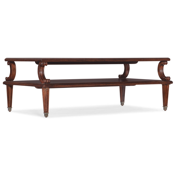 Charleston Rectangular Brown Wood Coffee Table with Storage
