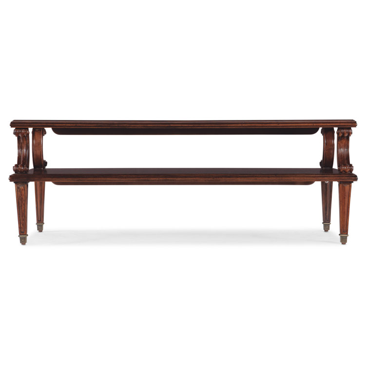 Charleston Rectangular Brown Wood Coffee Table with Storage