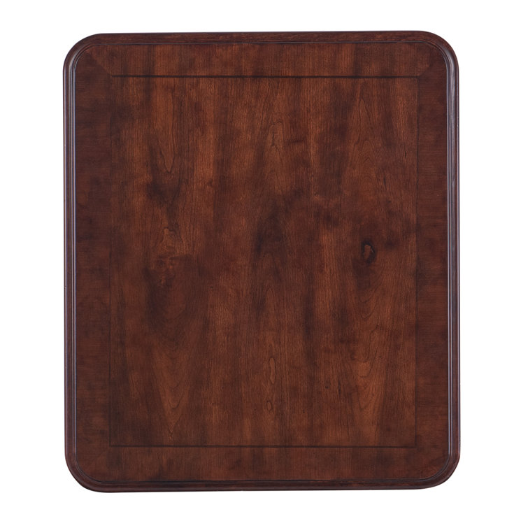 Charleston Brown Cherry Veneer Rectangular End Table with Storage
