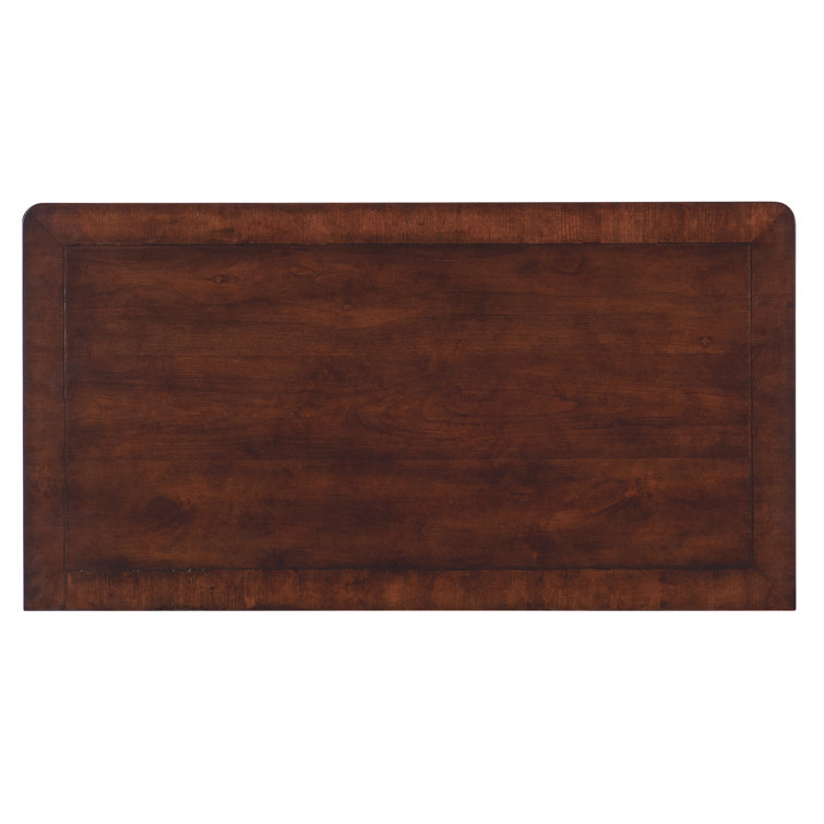 Charleston Brown 3-Drawer Nightstand with Walnut Inlay