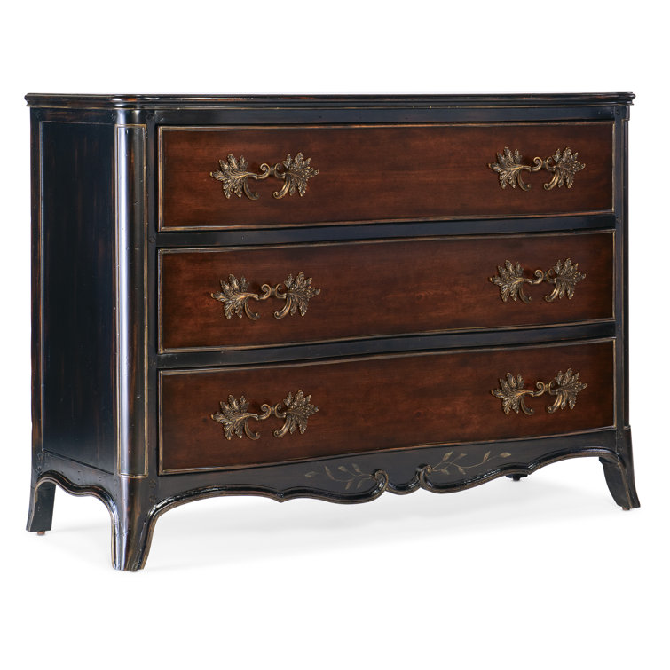 Charleston Black and Brown 3-Drawer Accent Chest