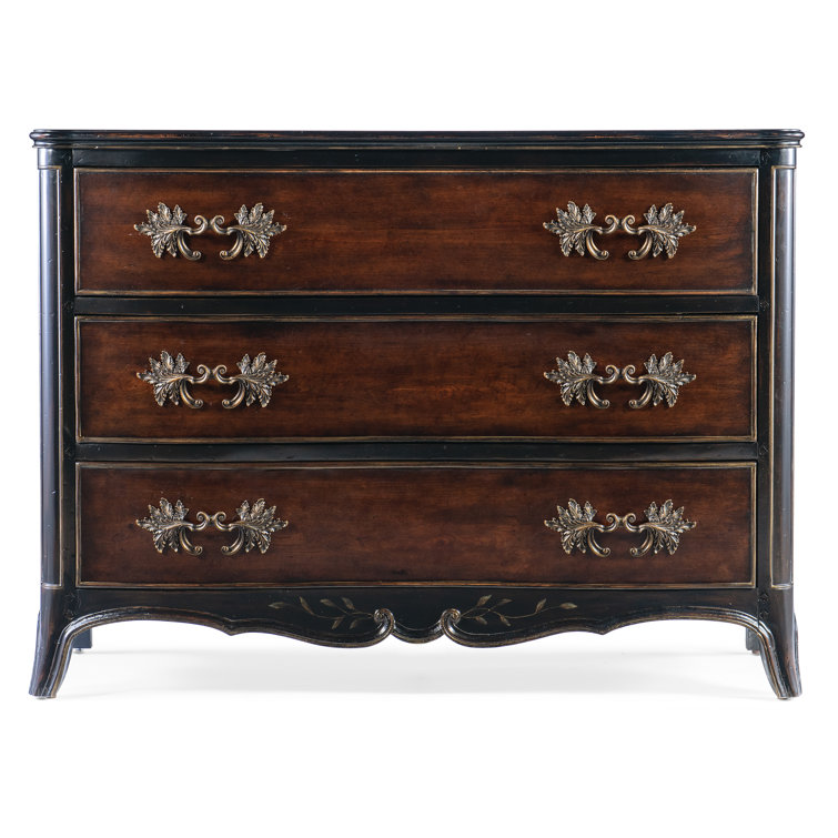 Charleston Black and Brown 3-Drawer Accent Chest