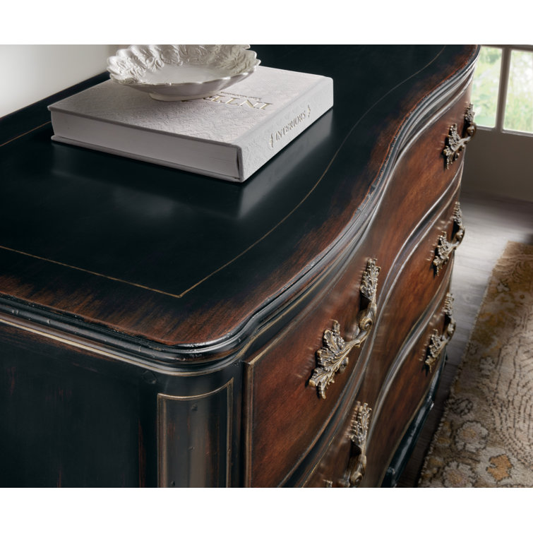 Charleston Black and Brown 3-Drawer Accent Chest
