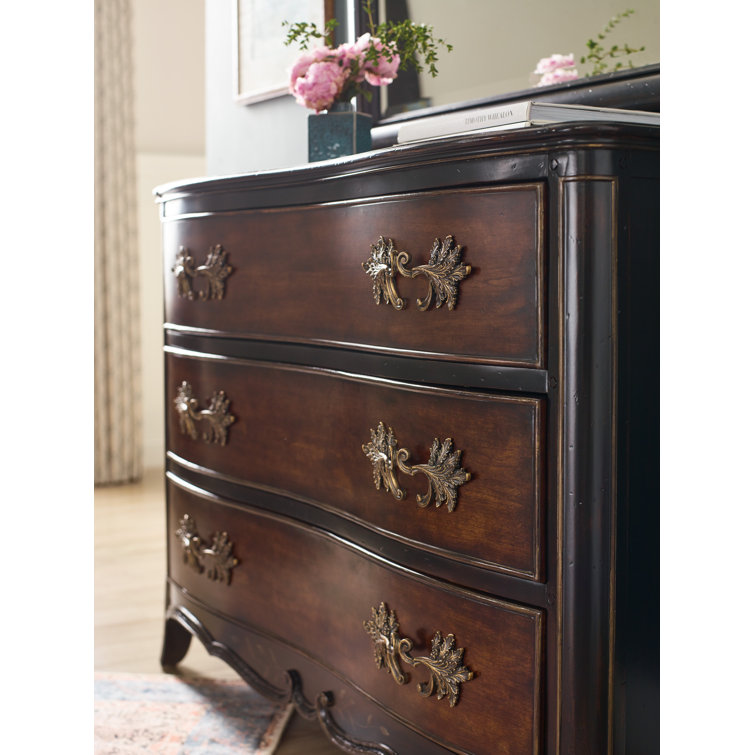 Charleston Black and Brown 3-Drawer Accent Chest