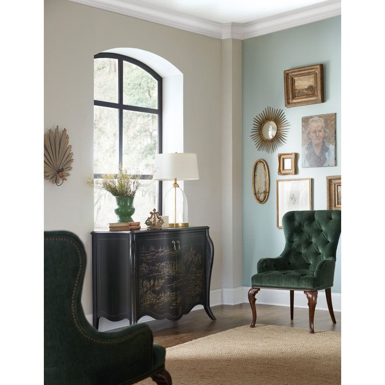 Charleston Black Handpainted Two-Door Accent Cabinet