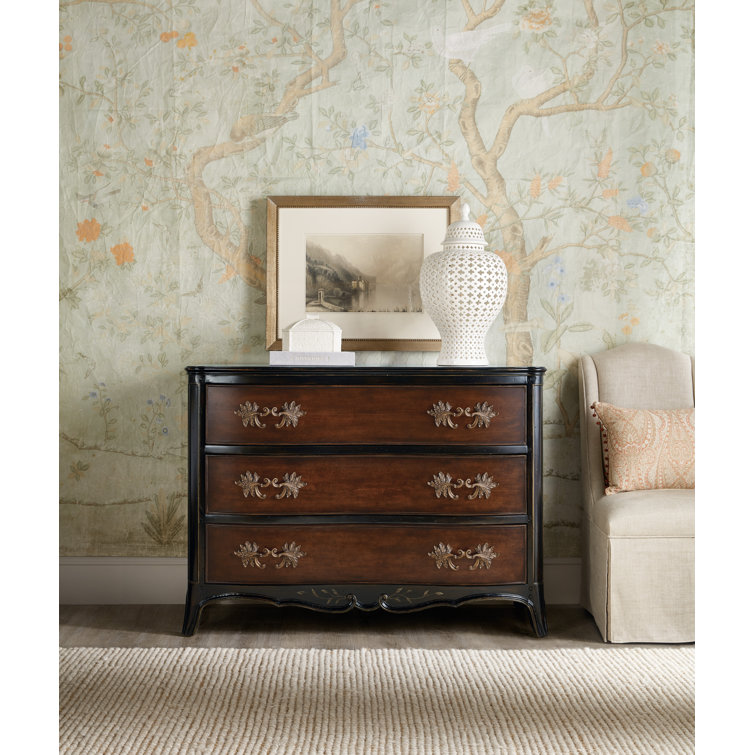 Charleston Black and Brown 3-Drawer Accent Chest
